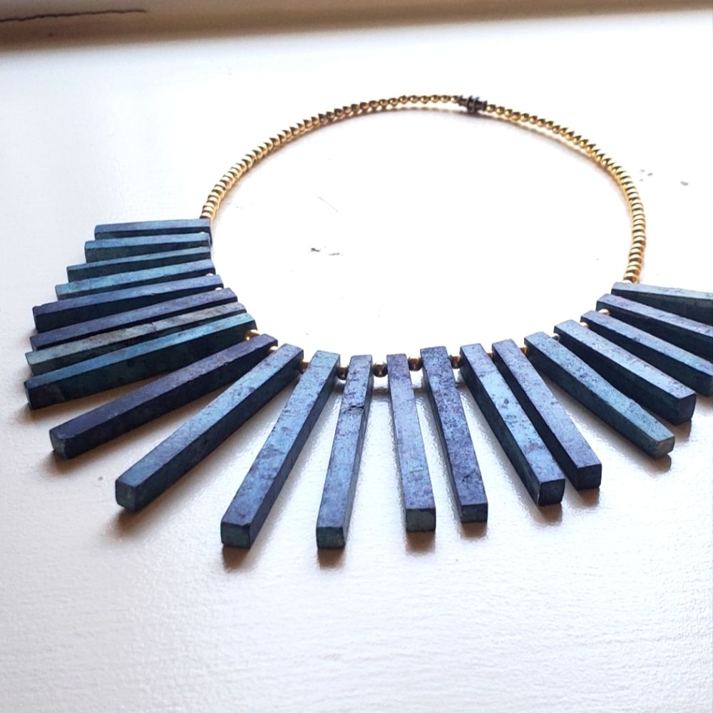 Vintage Stone Statement Necklace - image 3